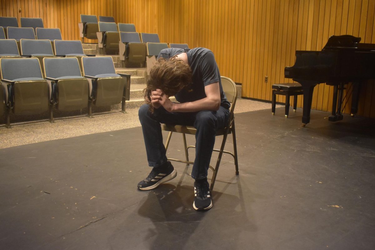 Students can fight off seasonal affective disorder. Shown, first-year visual arts student Caleb Bickford.