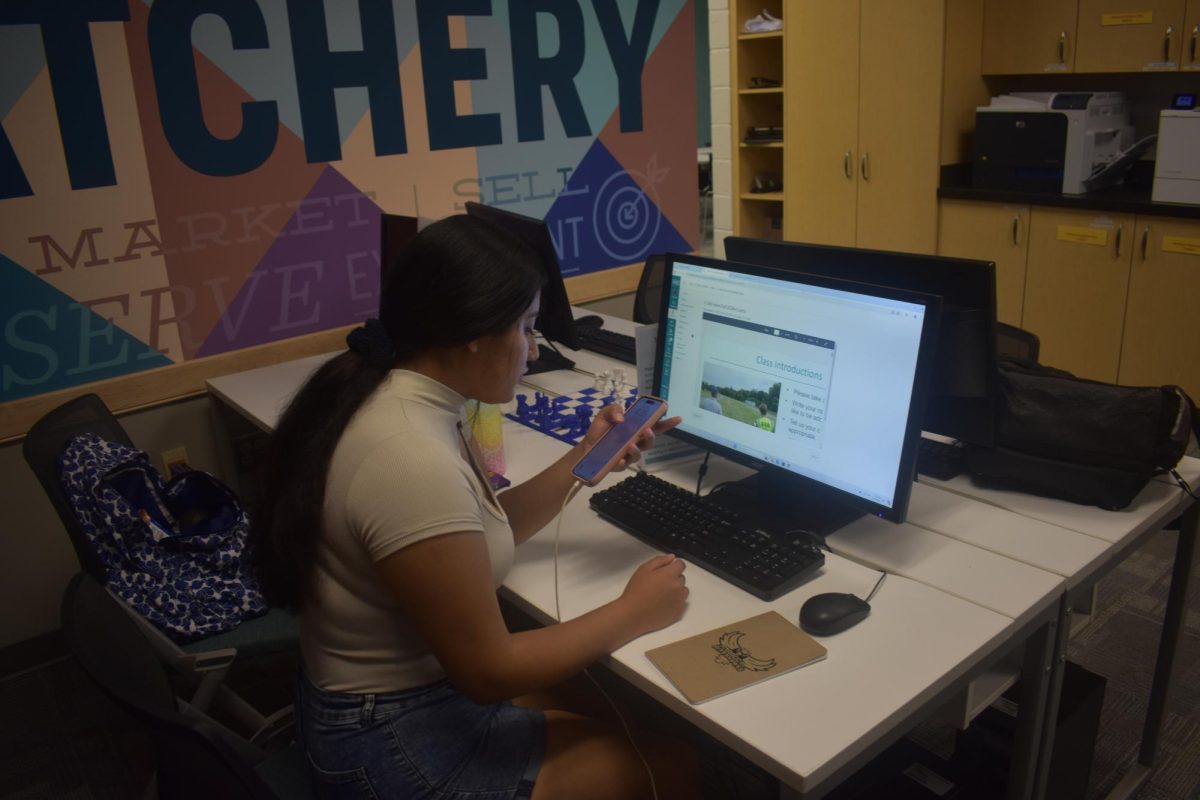 Second-year communications student Darian Moya Perez, like many students, procrastinates on schoolwork by doing other things like scrolling on social media. 
