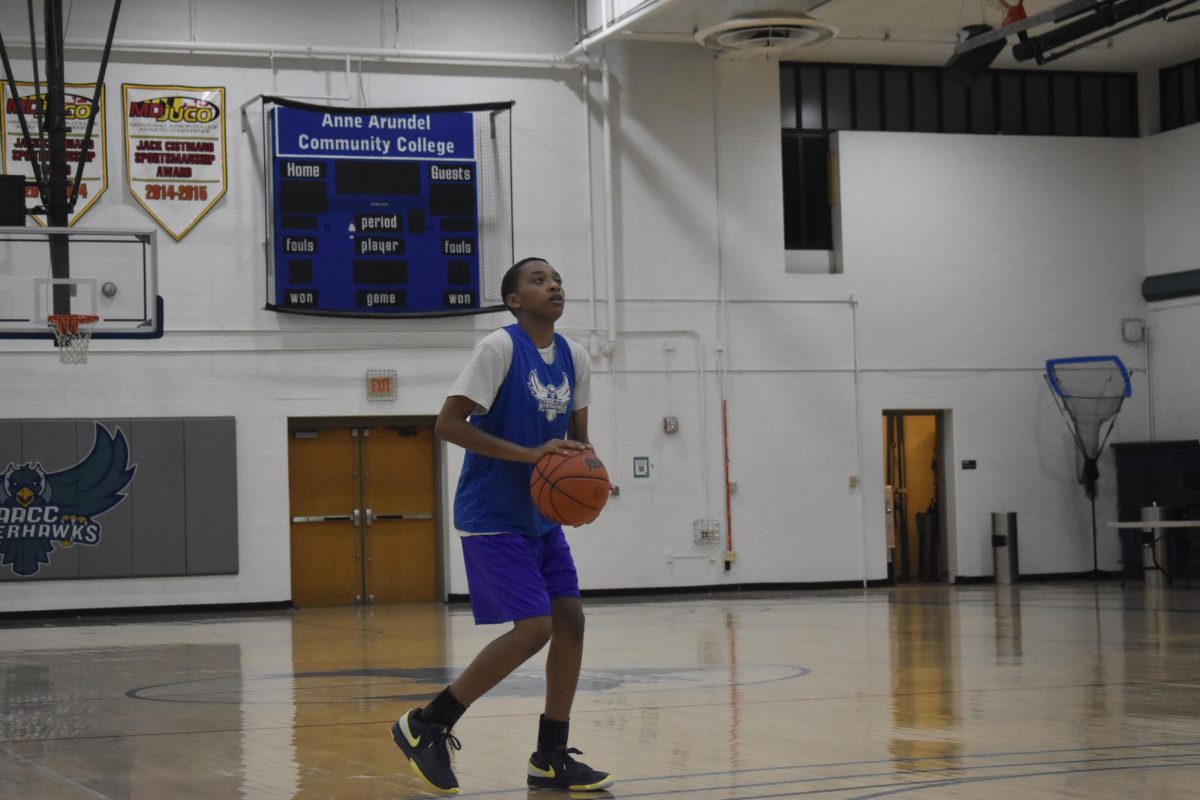 Men's and women's basketball returns Nov. 9 against Penn State York. Shown, first-year guard Angel Colbert. 