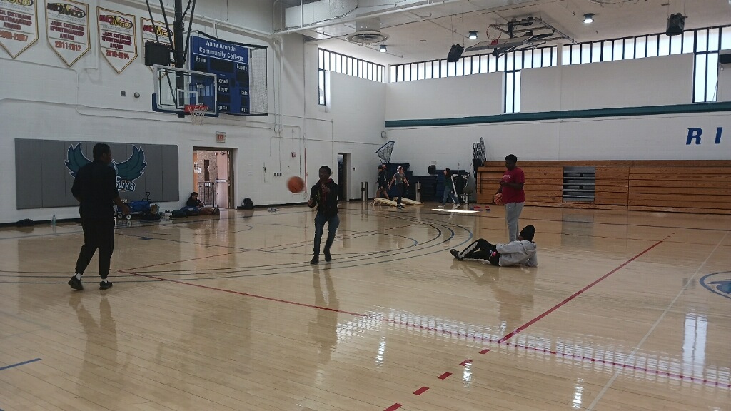 Students played sports for a Wellness Wednesday. 