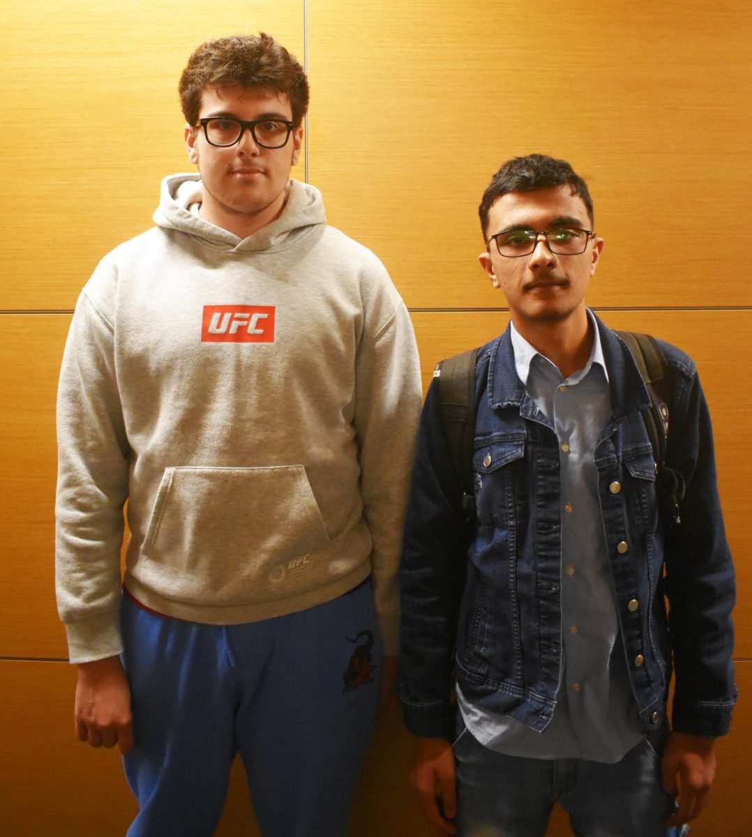 The Muslim Student Association returns after a yearlong absence. Shown, club member Zakaria Mouaici (left) and club President Abdulrahman Ahmadzai.