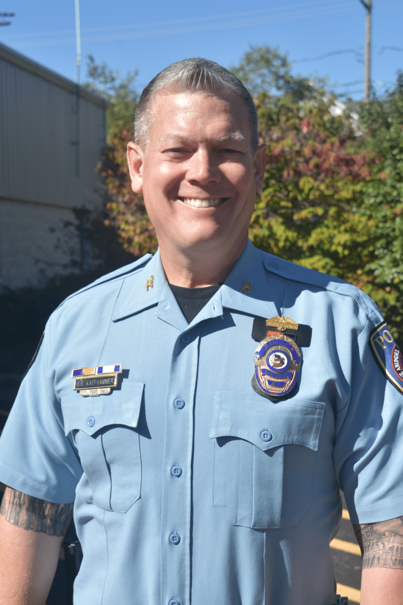 AACC Department of Public Safety and Police’s annual report reveals crime decreased on campus. Shown, Police Chief Sean Kapfhammer. 