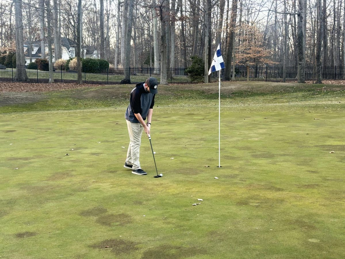 AACC’s men’s golfers say they hope to qualify as a team for nationals. Shown, student golfer Jameson Haynes. 